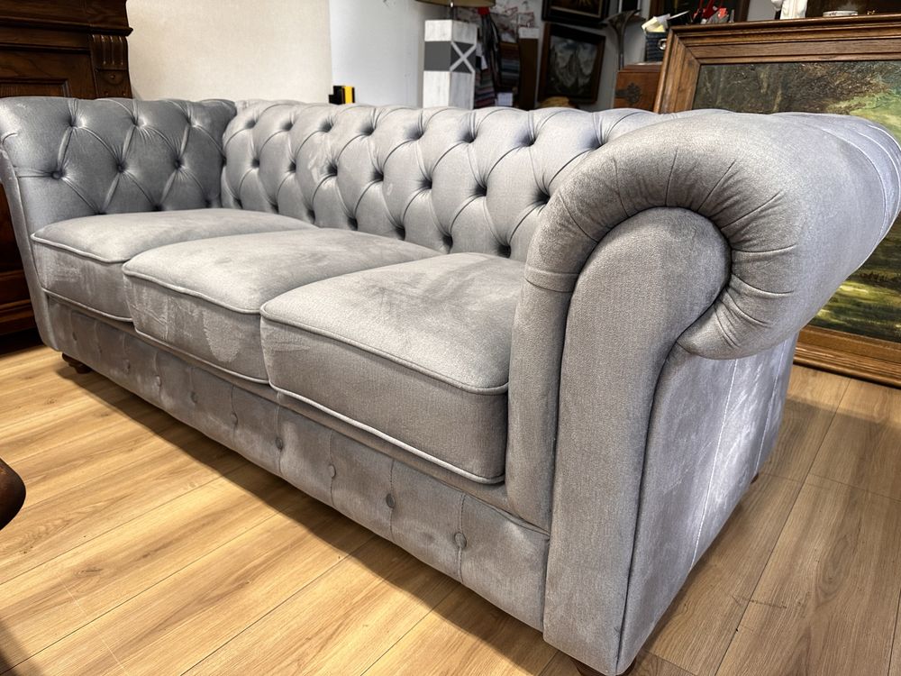 Efektowny komplet chesterfield 3+2 W IDEALNYM STANIE :)
