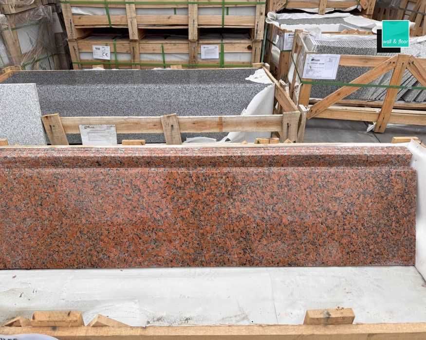 Schody z granitu Maple Red stopnie i podstopnice wysoka jakość