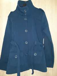 Пальто женское синее размер L.
