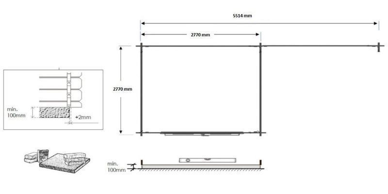 Domek ogrodowy altanka 295x295+270 cm impregnowany na brąz 24mm DOM583