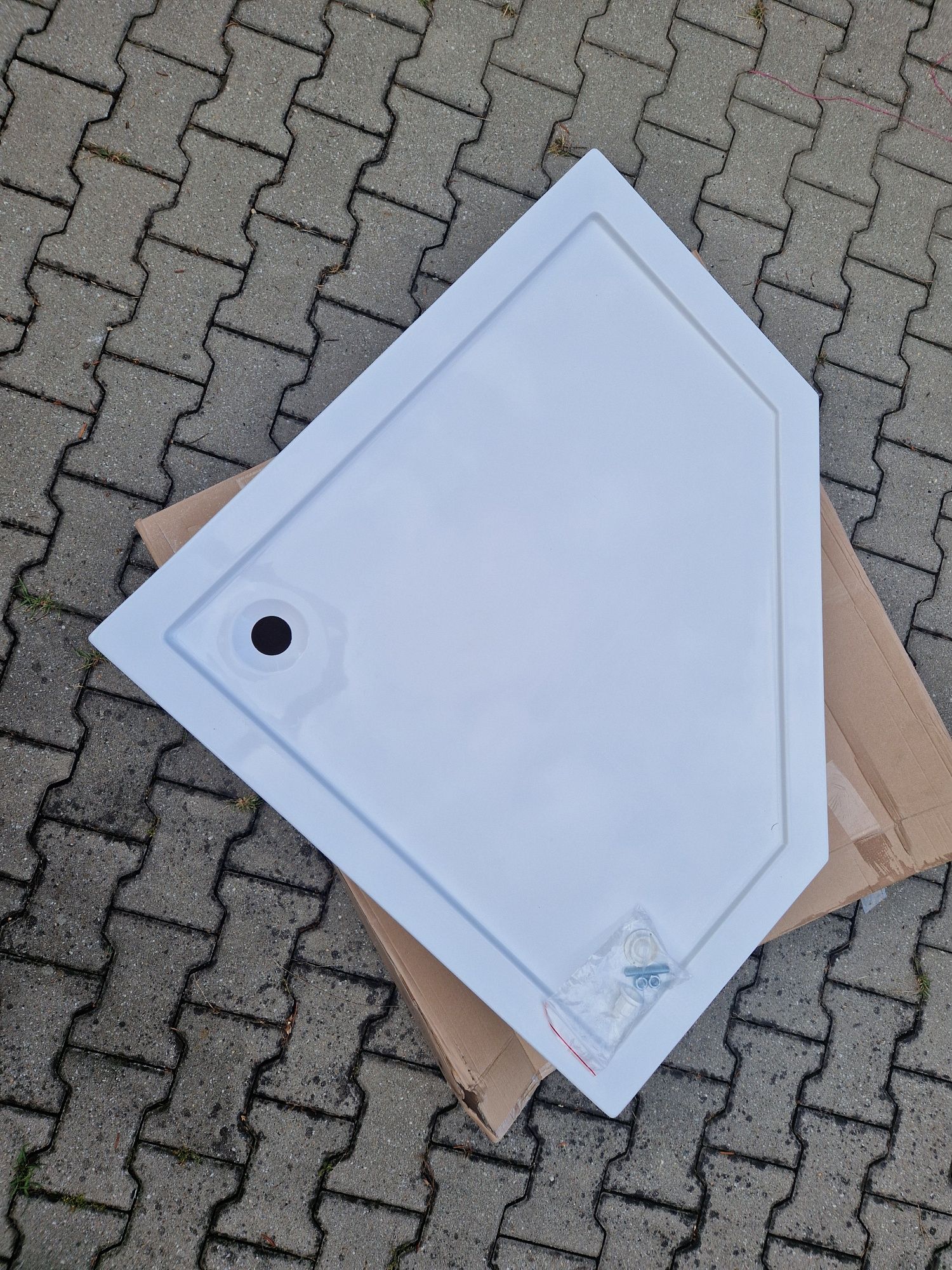 BRODZIK AKRYLOWY Pięciokątny 90X90X14 Nowy Zafoliowany DURASAN STELLA