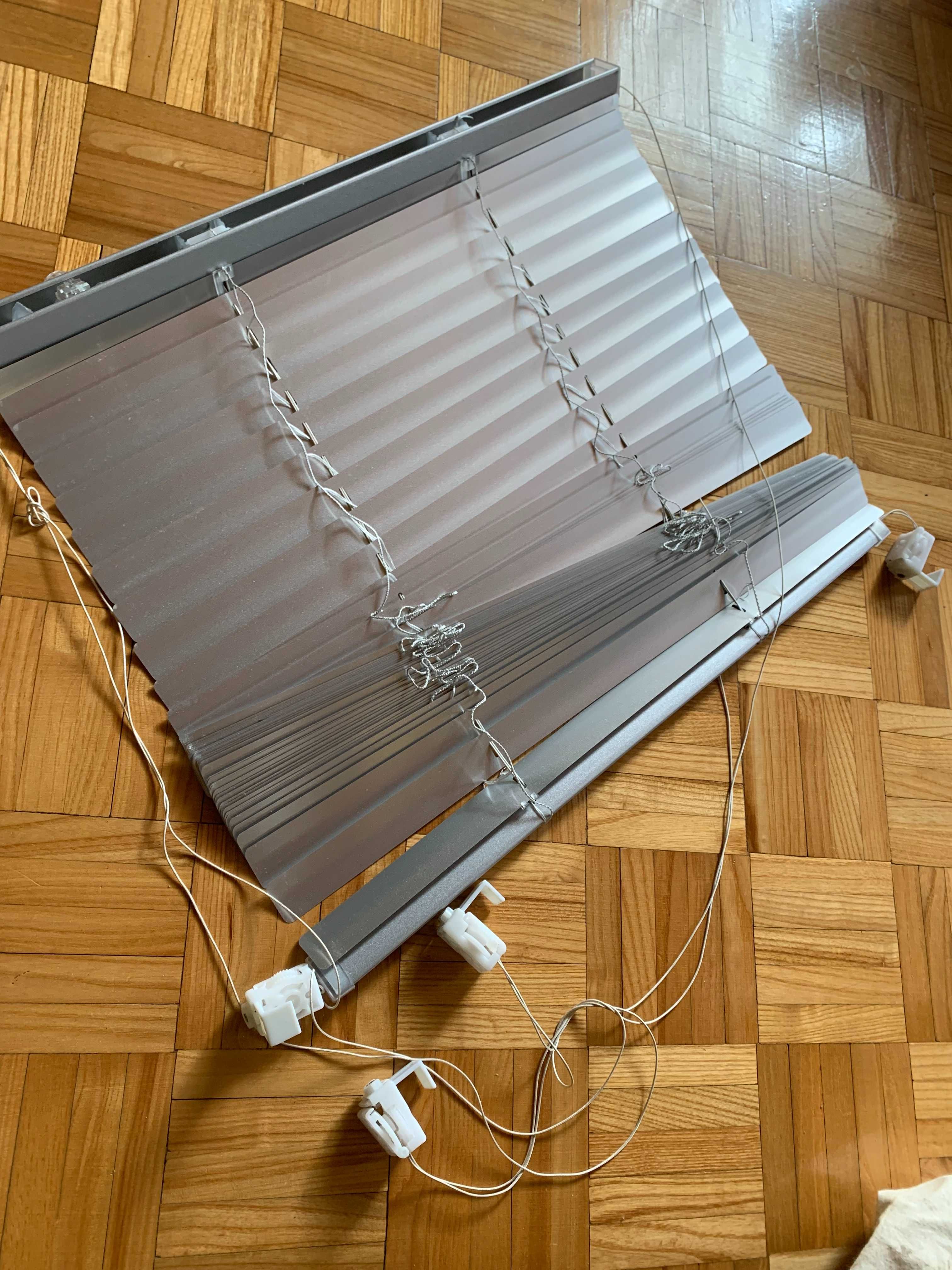 Żaluzja aluminiowa pozioma na okno szara roleta 50cm szara srebrna