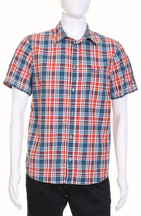 JACK WOLFSKIN SLIM FIT koszula męska z krótkim rękawem w kratkę M k 42