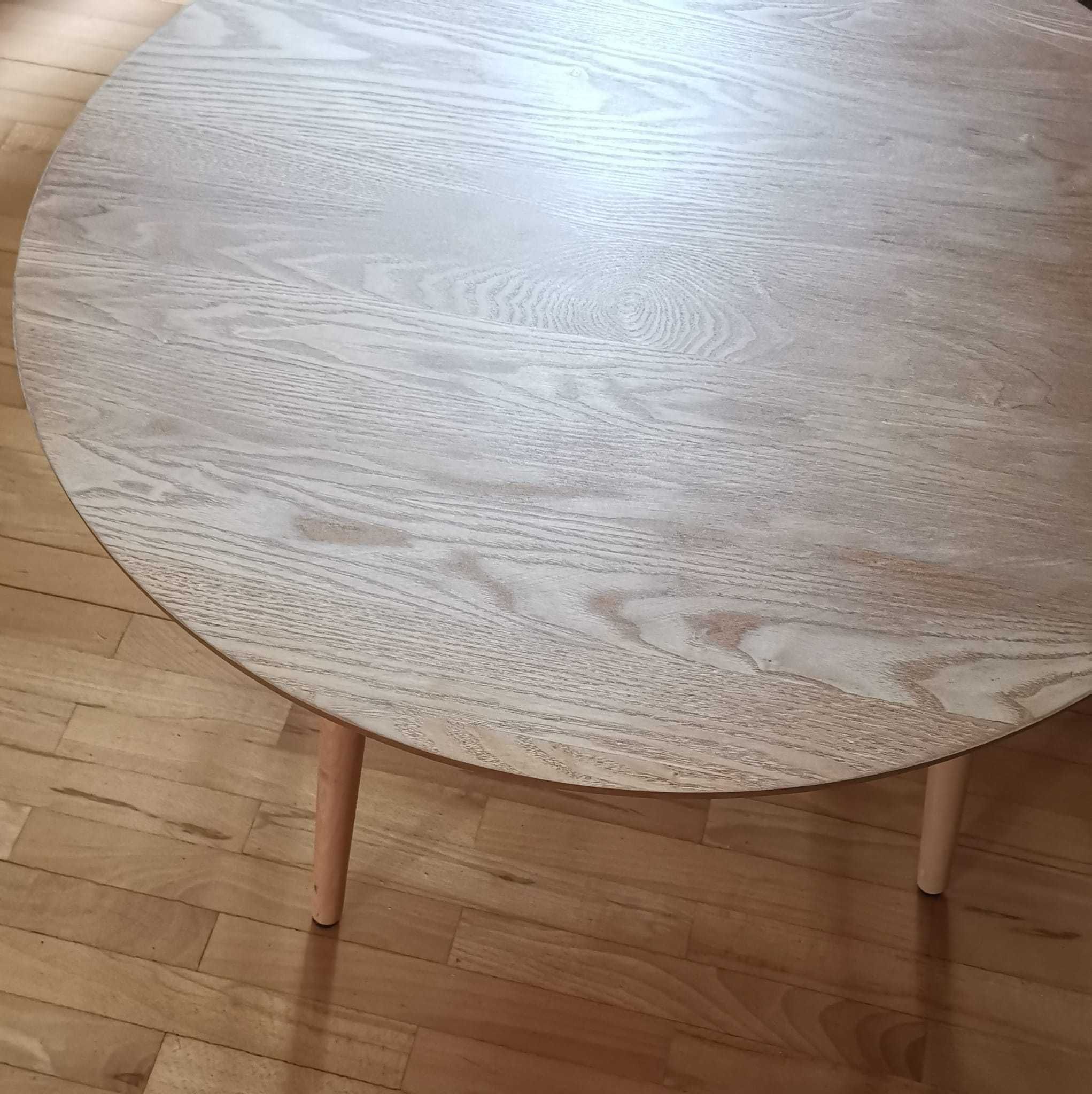 Blat drewniany 80 cm z dokręcanymi nóżkami– skandynawski styl