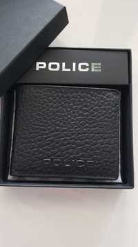 Oryginalny portfel męski włoskiej marki Police skóra naturalna Nowy