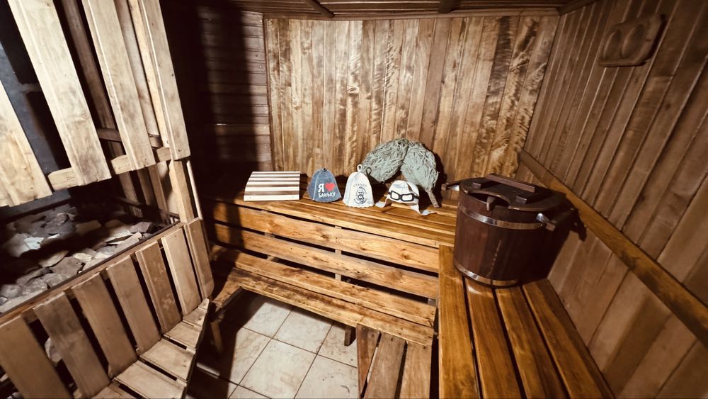 Баня на дровах, бассейн, бильярд