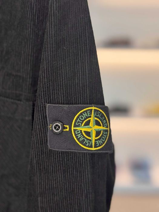 Сорочка STONE ISLAND 11604 Organic Cotton Corduroy Overshirt Black