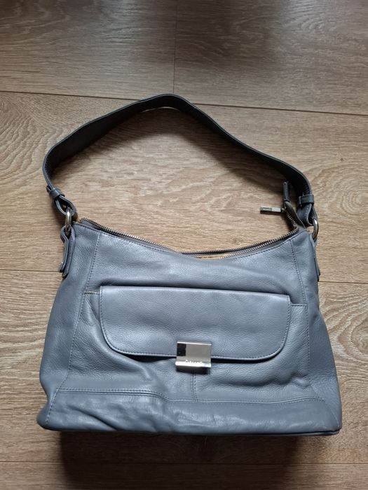 Torebka na ramię szara skóra Oriano