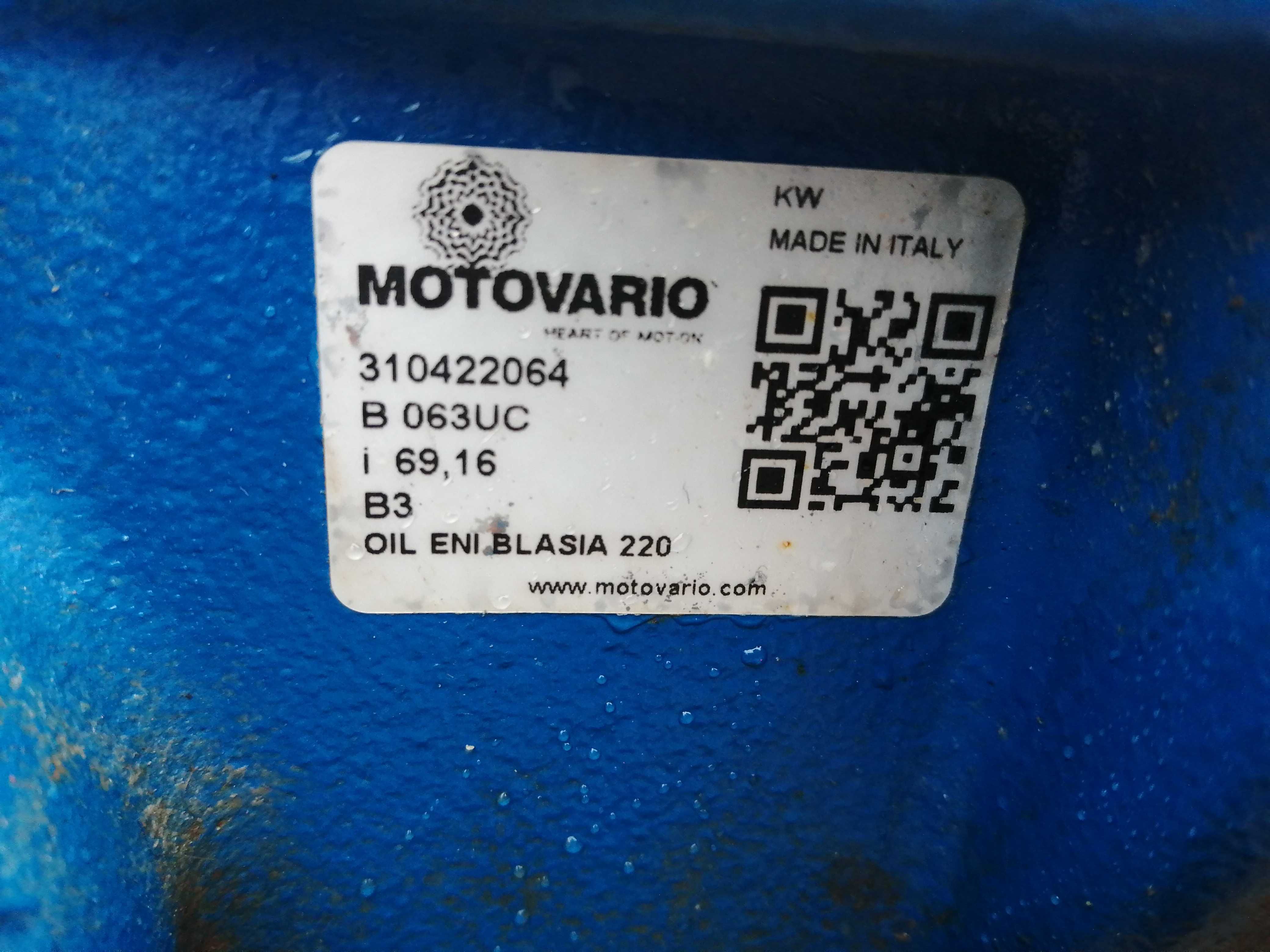 Motoreduktor kątowy 20,5 obr/min 0,55 kw Motovario