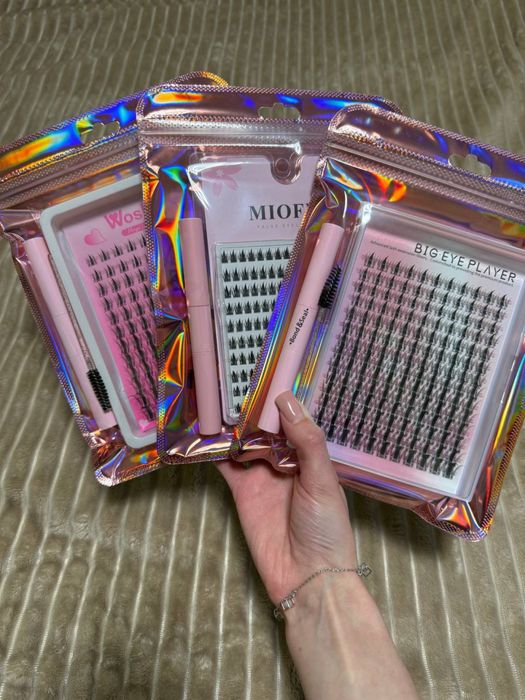 Ресницы,клей,наборы