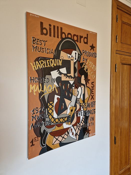 Quadro Cubismo inspirado em Picasso 2025-04