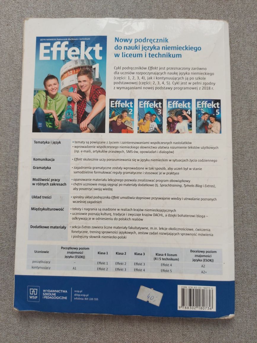 Podręcznik i ćwiczenia Effekt 1