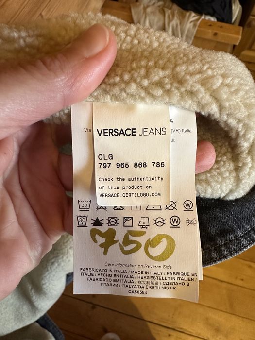 Versace Jeans шерпа джинсовка оригінал