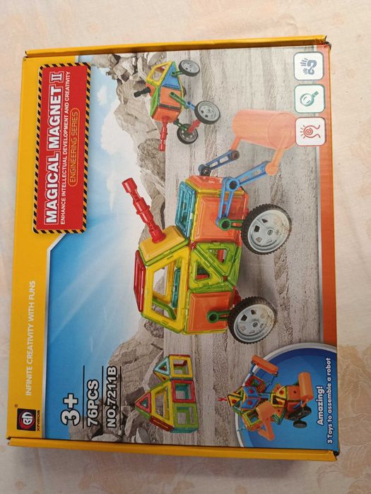 Klocki magnetyczne 76 elementów