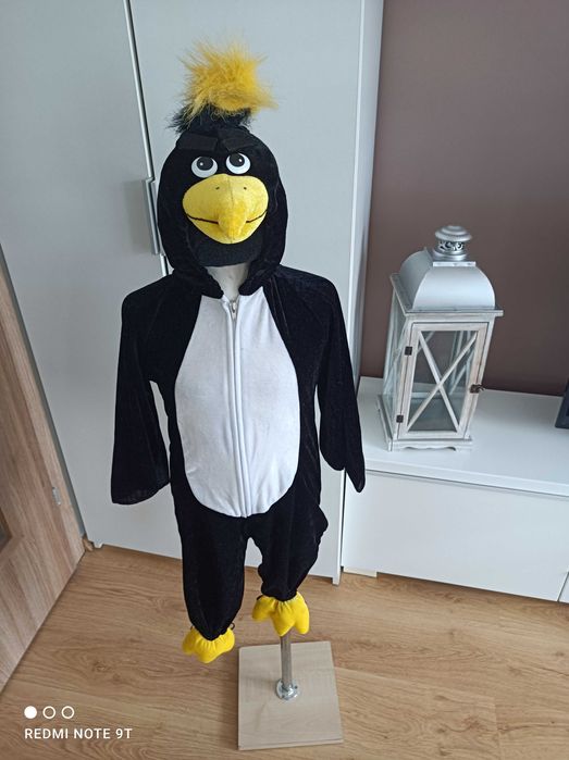 NOWY strój karnawałowy PINGWIN PINGWINA PTAK kostium 122/128 (78)