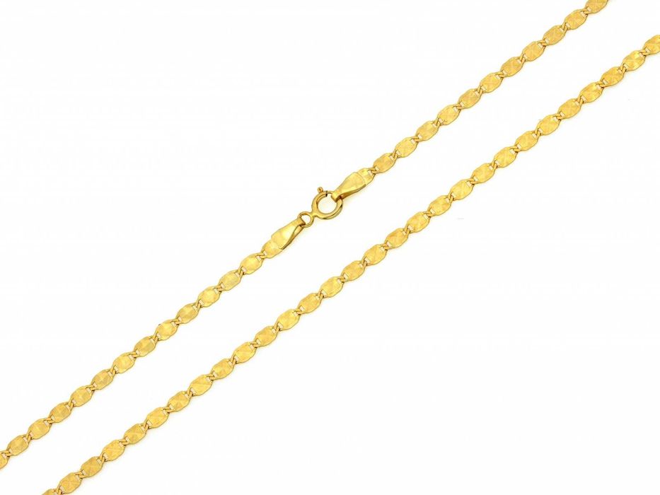 Złoty łańcuszek owalne ciekawe i błyszczące ogniwa PR 585 45 cm