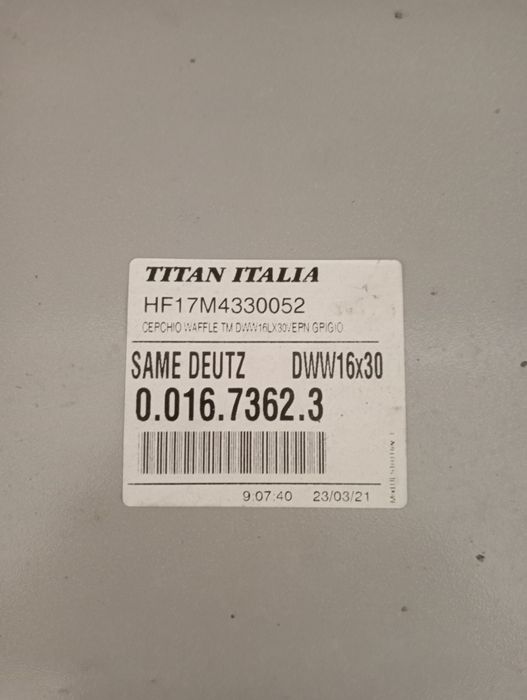 Obręcz 16x30 Massey, Deutz