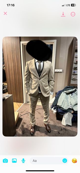 Garnitur ślubny beżowy