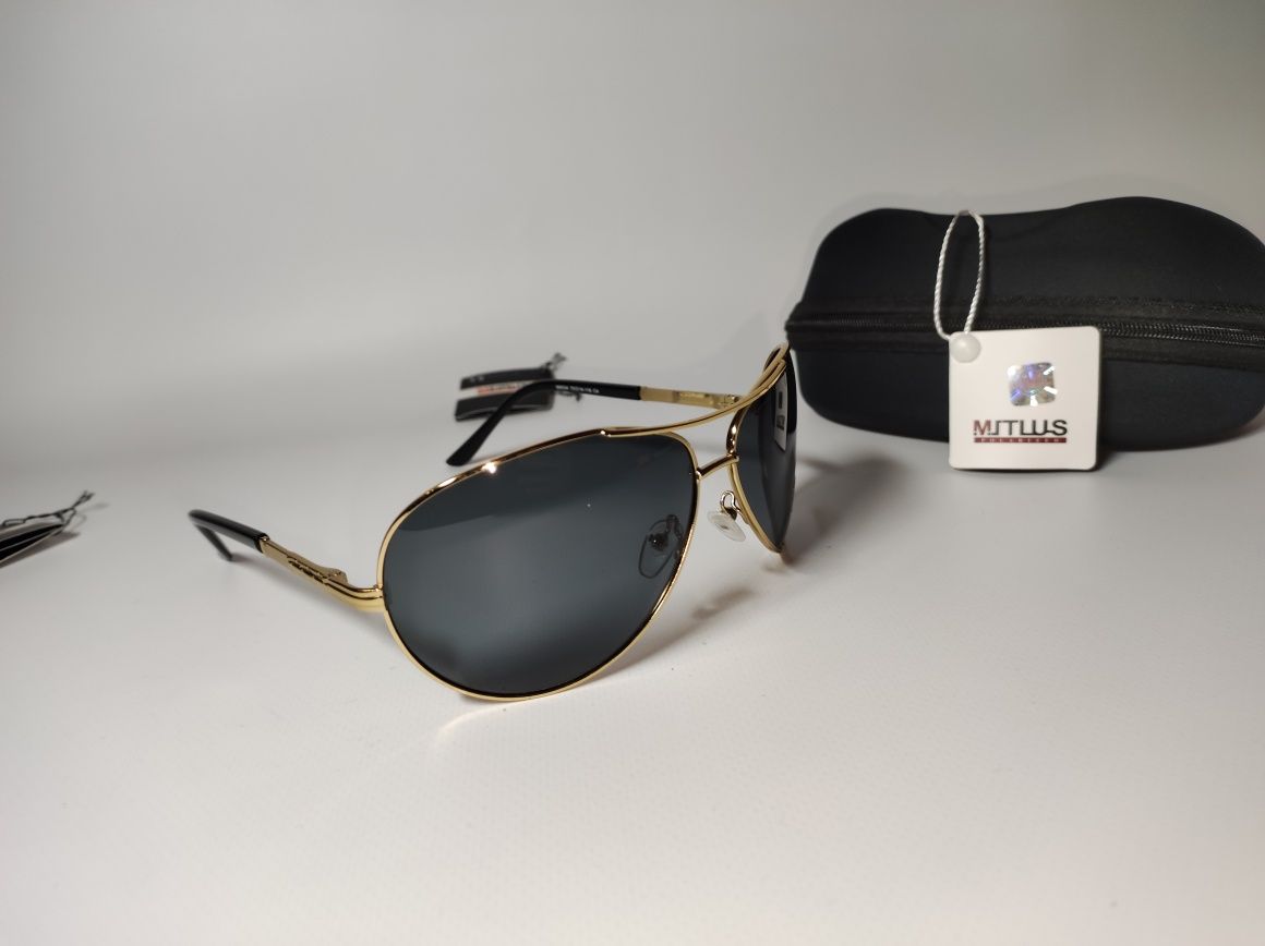 Aviator Polarized Sunglasses Gold and Black