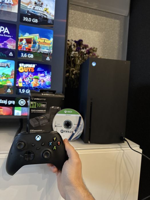 Zestaw Xbox series x pad gry alumulatory