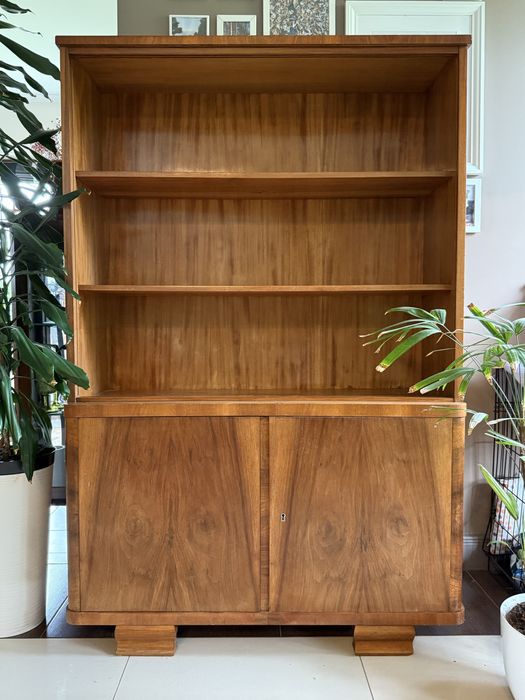 Biblioteczka biblioteka regał komoda PRL STRUG Warszawa, fornir