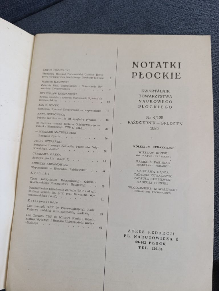 Cotex notatki płockie