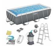 BASEN STELAŻOWY 404x201x100cm BESTWAY 56442 8w1 POMPA PIASKOWA 3596l/h