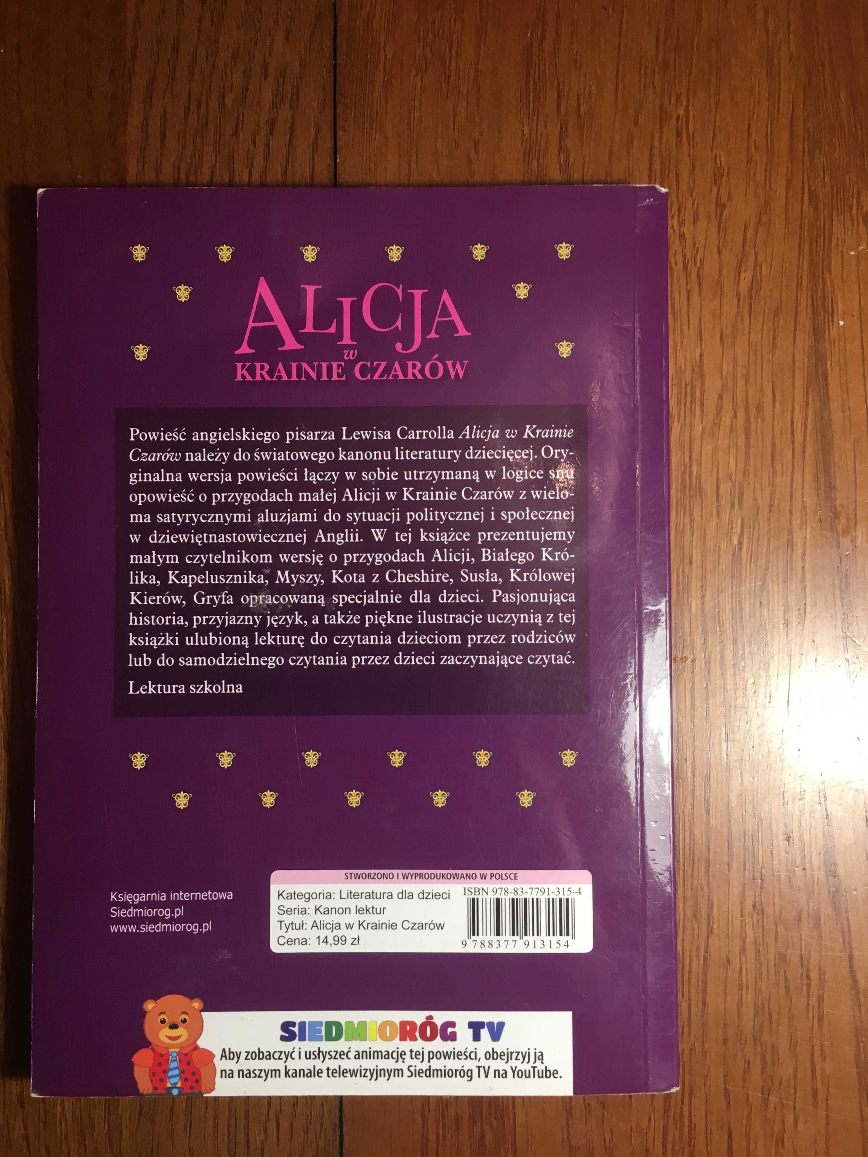 książka "Alicja w krainie czarów" Lewis Carroll