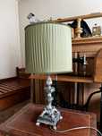 Lampka na biurko stylowa lampa z abazurem