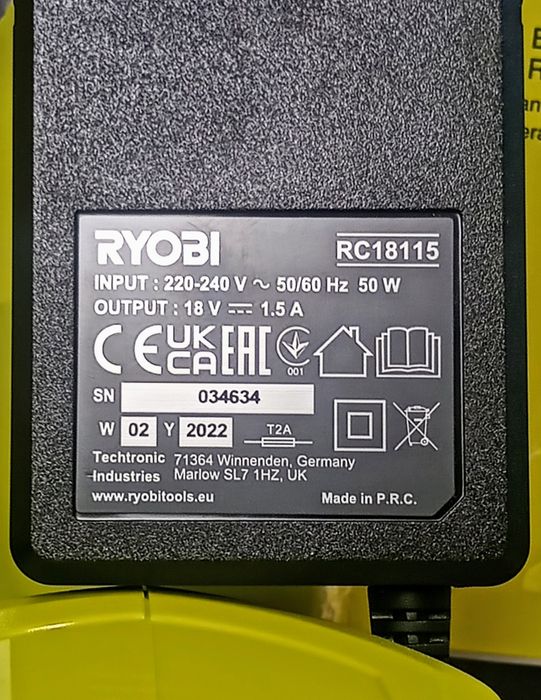 Zestaw RYOBI frezarka / polerka RDG 18c HP 18v bateria ładowarka ONE+