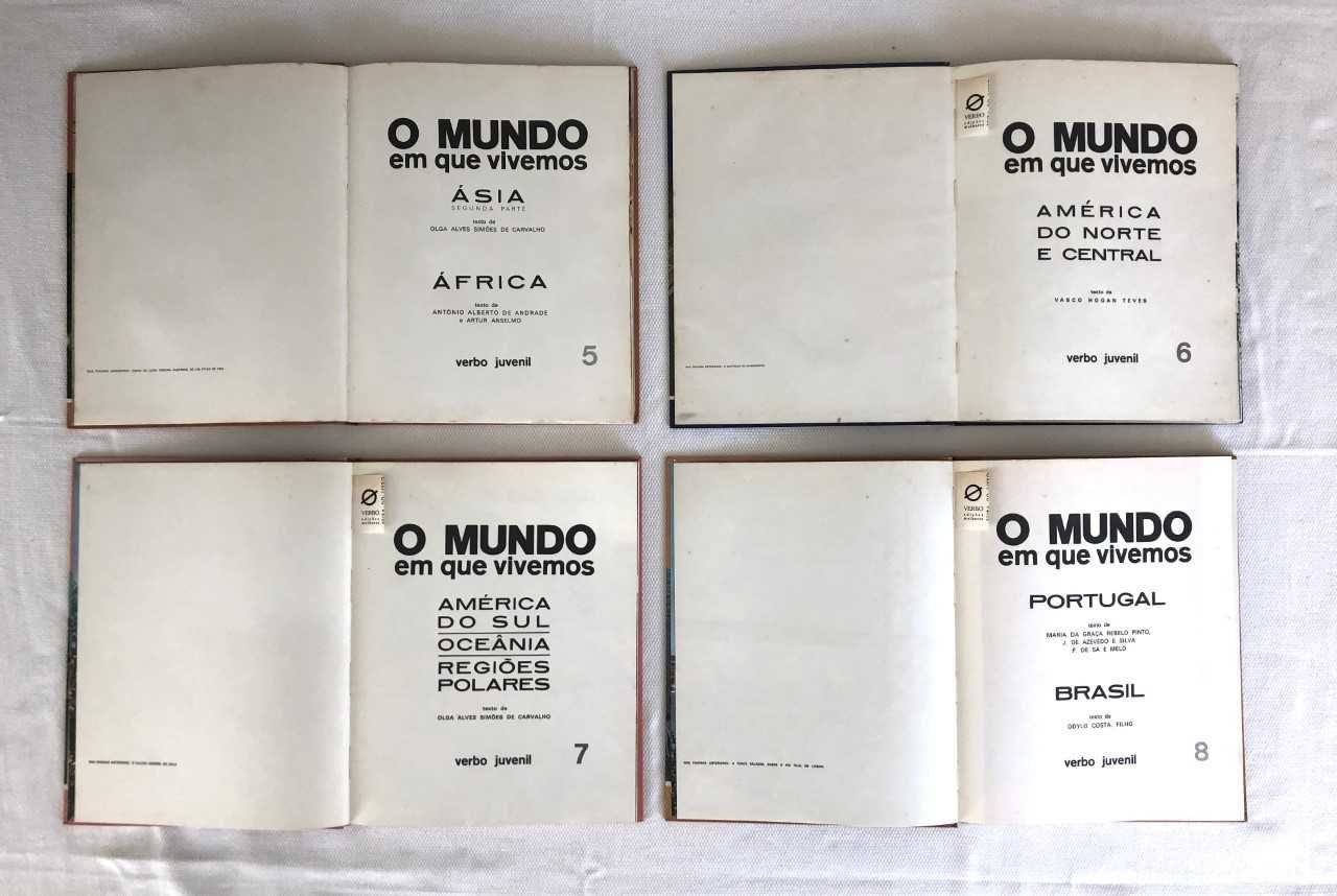 Colecção completa - O Mundo em que vivemos, 8 volumes, verbo juvenil