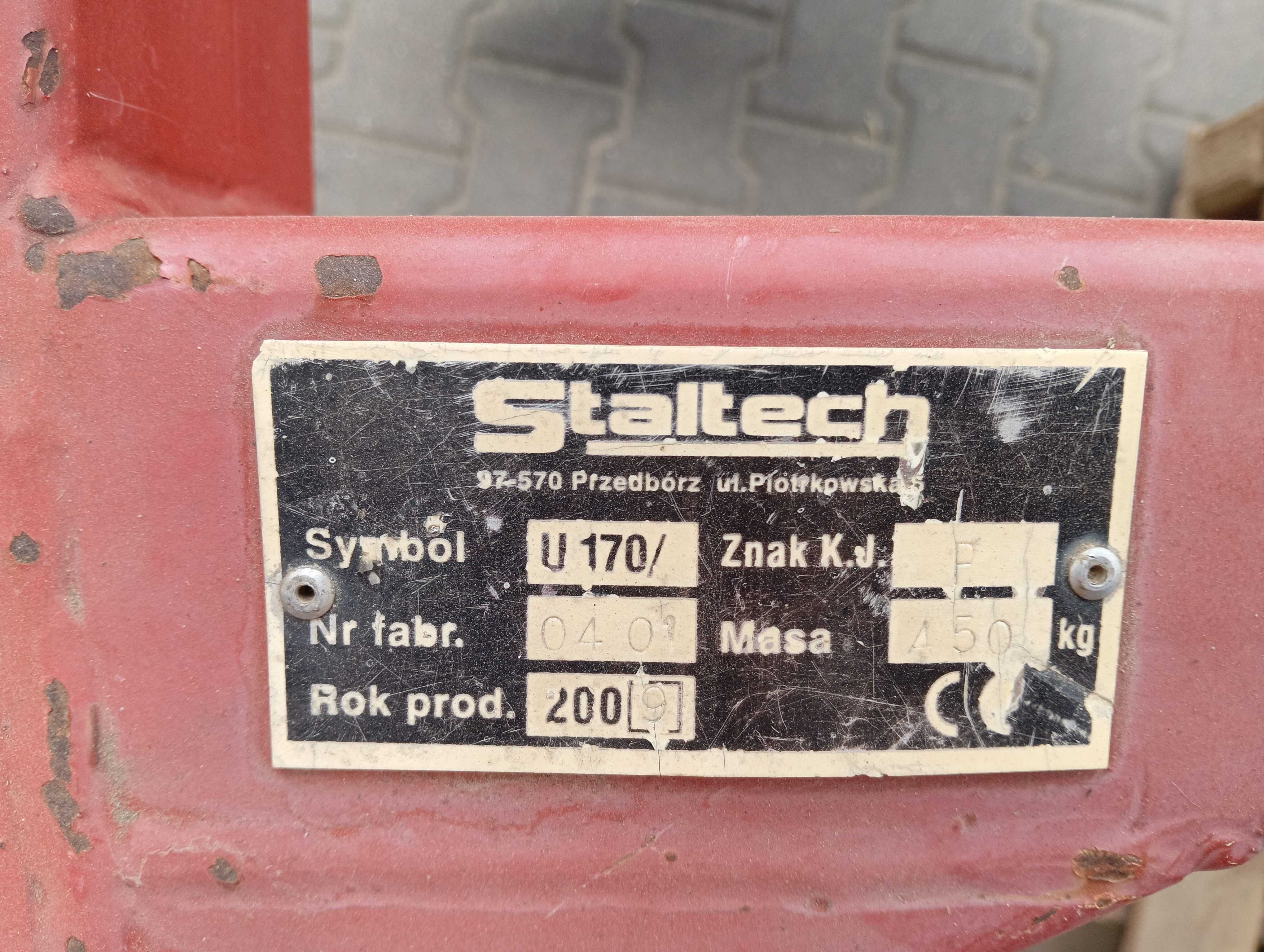 Pług 4 staltech U170