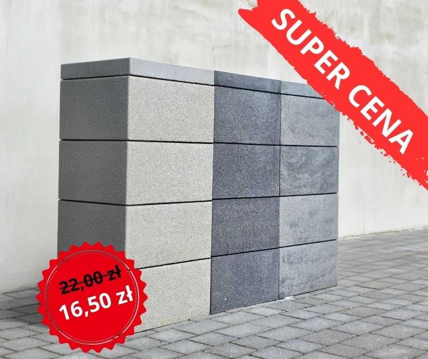 Pustak ogrodzeniowy Konekt ATRO LINE 40x20x20 LIGHT GREY