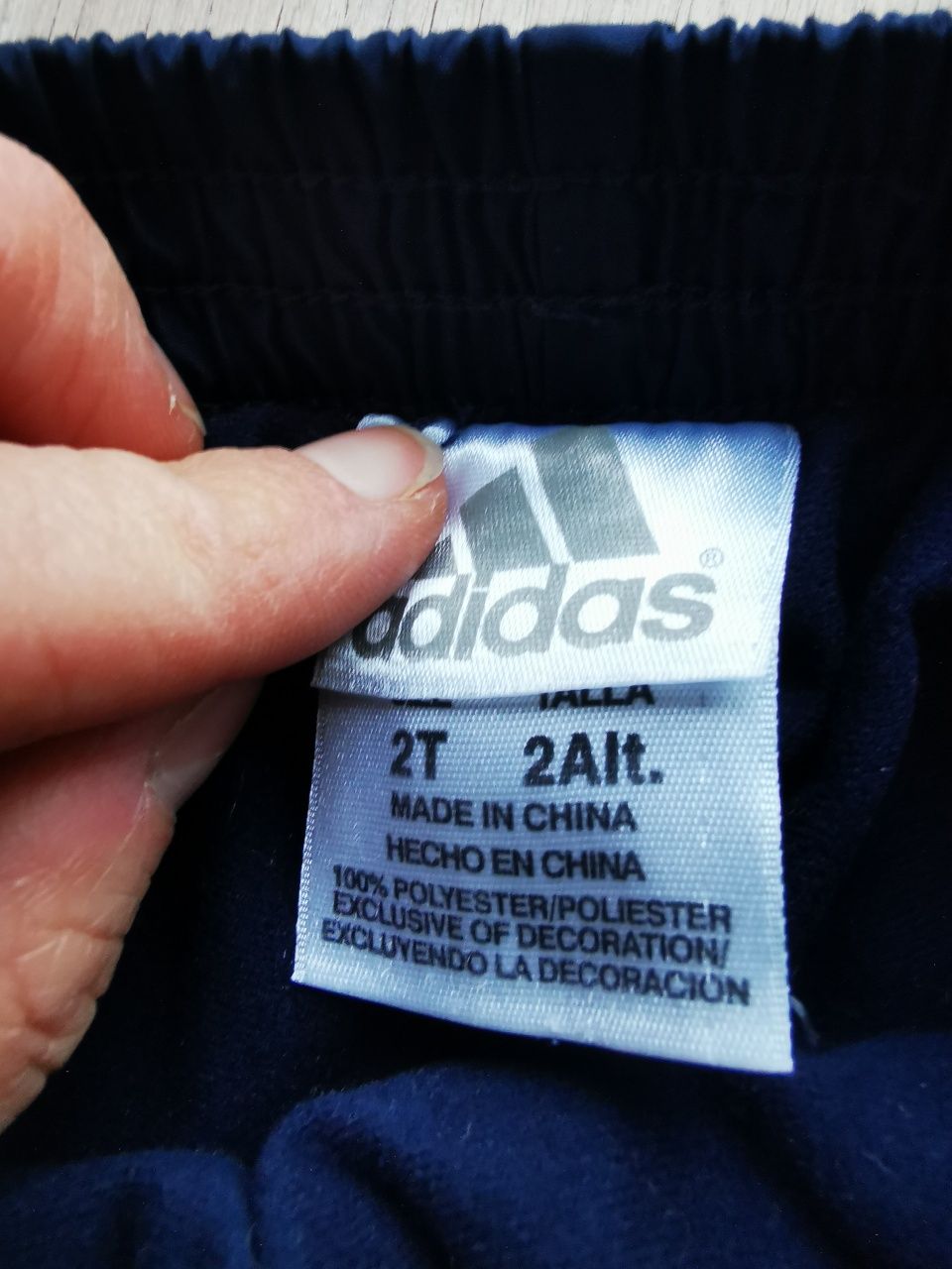 Spodnie ocieplane Adidas granatowe r. 98 na 2 latka