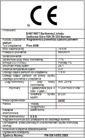 Piec Nadmuchowy Warsztatowy 50 KW BARTMET