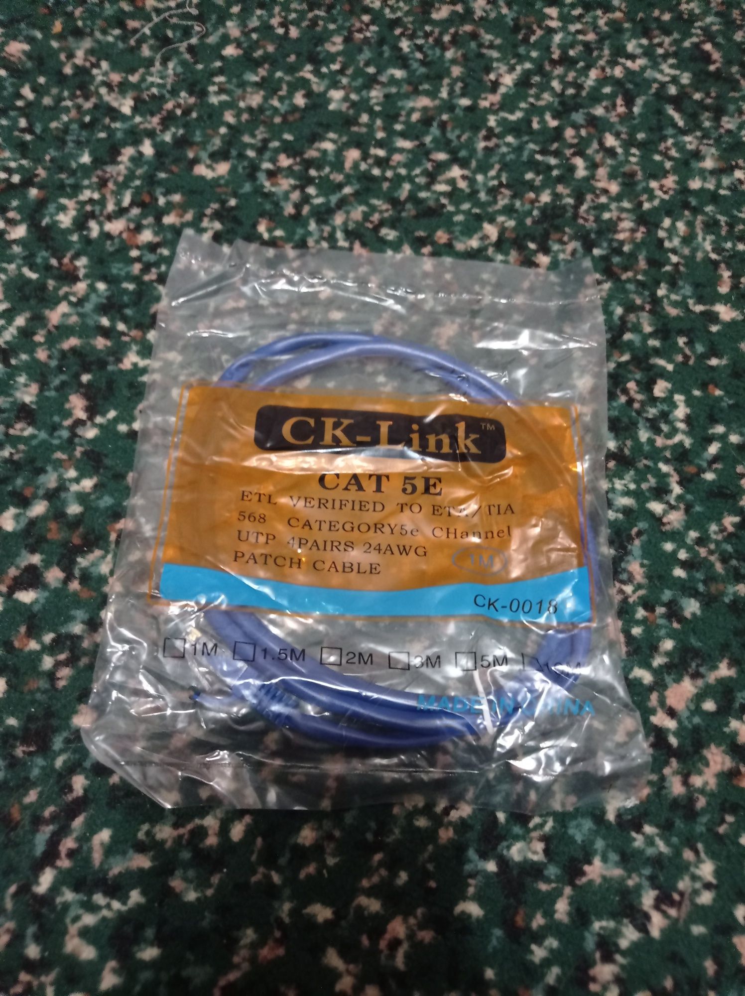 Патч-корд 1.0 м ATCOM синій UTP RJ45 Cat.5e 24AWG CCA литий (9160)