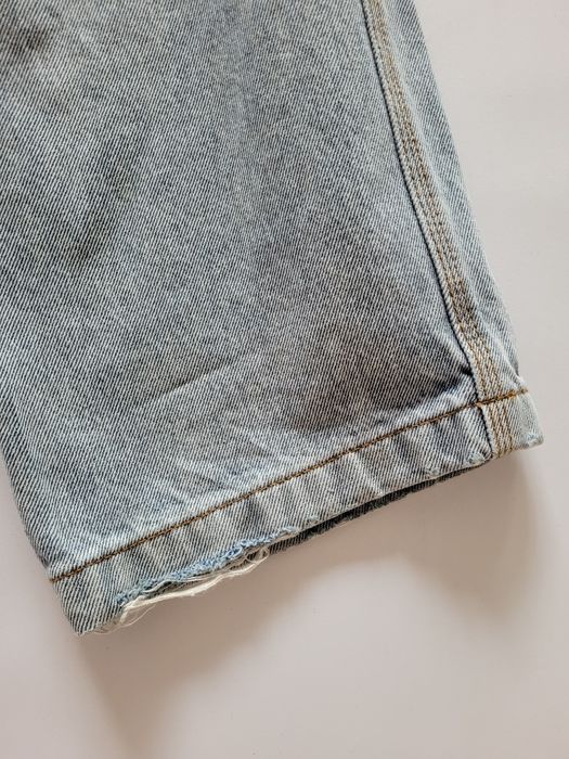 Jasne jeansowe szerokie proste spodnie wide leg wysoki stan 36 S