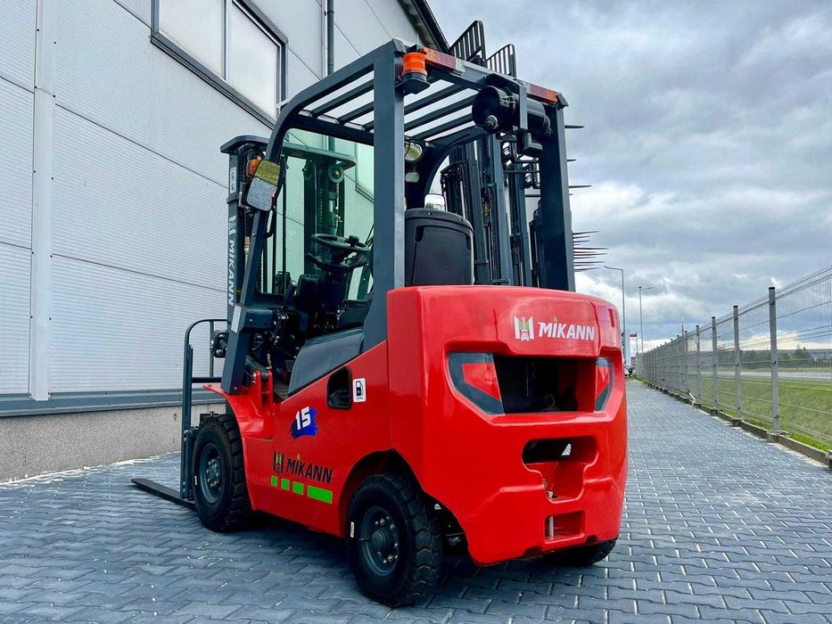 Wózek Widłowy 1,5T MIKANN, Maszt 4.5m,Triplex, Diesel , Półkabina