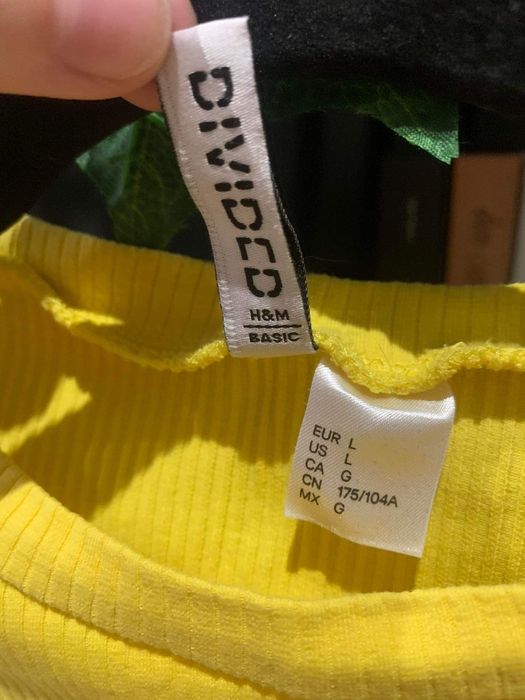 Żółty top H&M damski