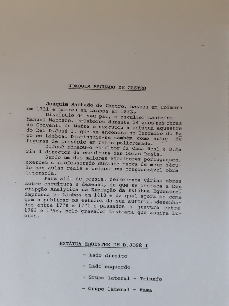 Estudos para estatua equestre Machado de Castro