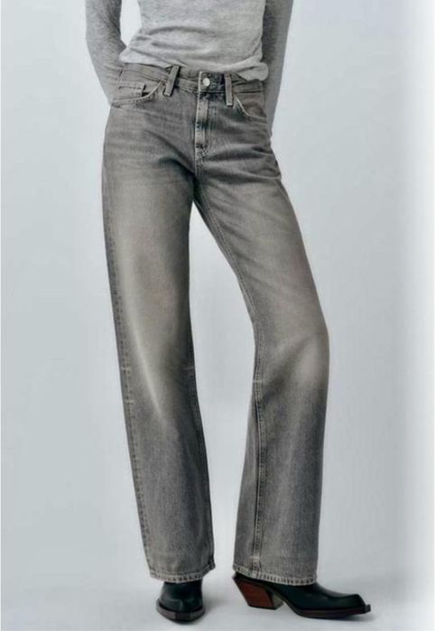 Джинси прямі сірі Zara