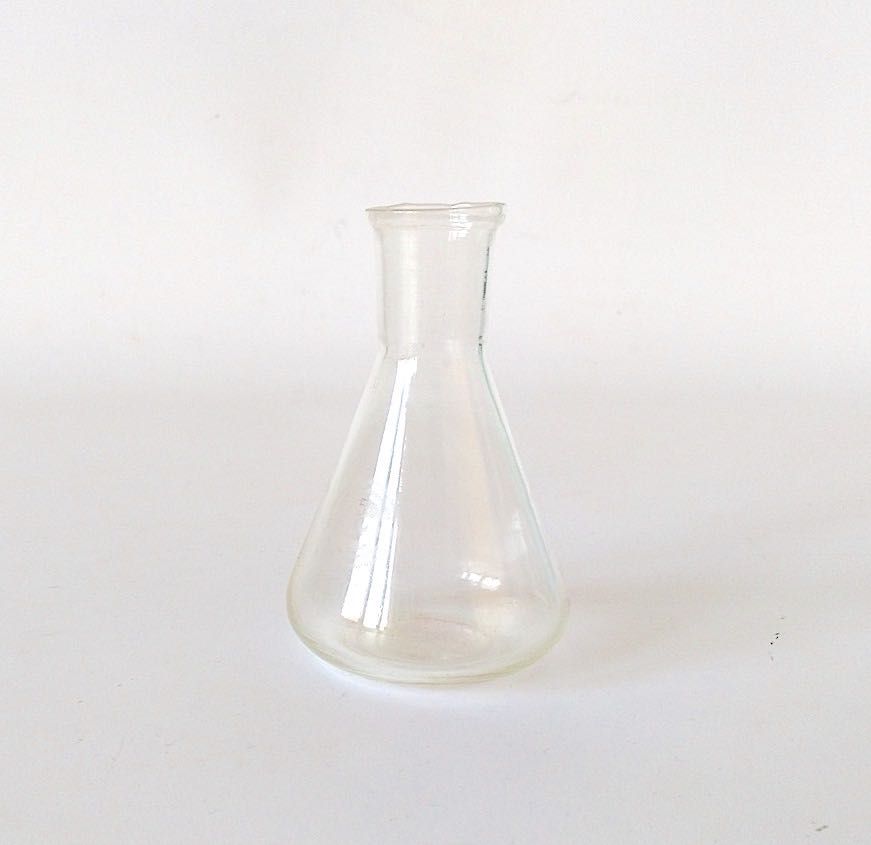 Wazon naczynie laboratoryjne kolba flakon szklane płaskodenna szkło