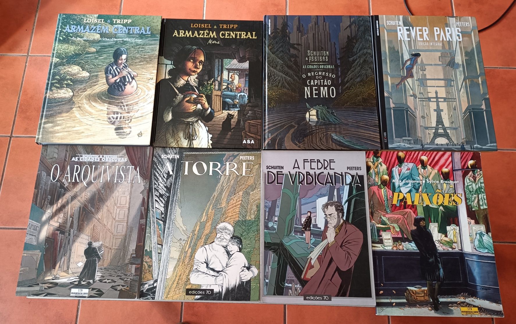 32 Albúns de Schuiten, Blacksad, Gipsy, Pássaro do Tempo, e outros