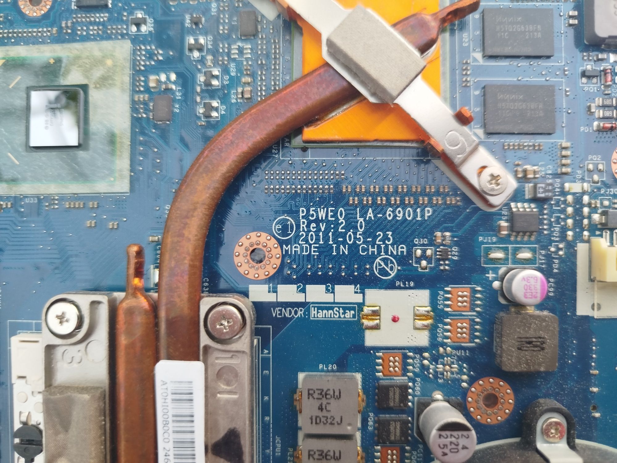 материнська плата P5WE0, LA-6901P, rev:2.0 Acer Aspire 5750 5750G 5755