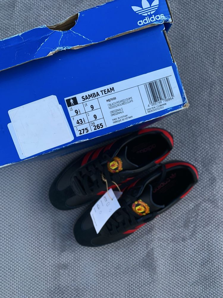Adidas Samba Team x Manchester United Size:43 27,5 см кеди кросівки