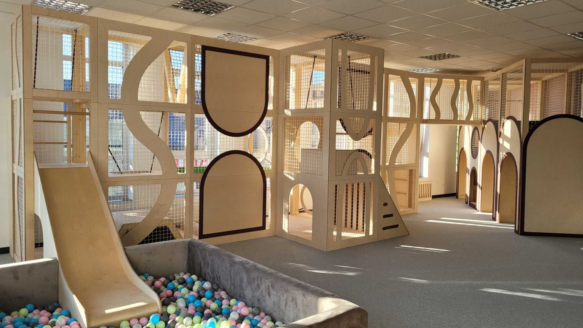 Sala zabaw, drewniany tor przeszkód, małpi gaj dla dzieci, producent!