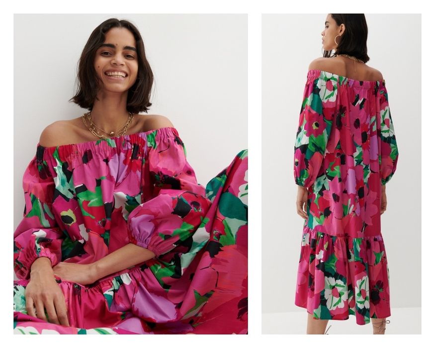 Неймовірно яскравий сарафан з квітковим принтом