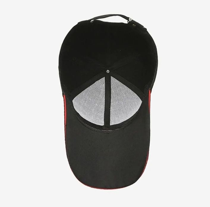 Бейсболка чорна,червона чоловіча.