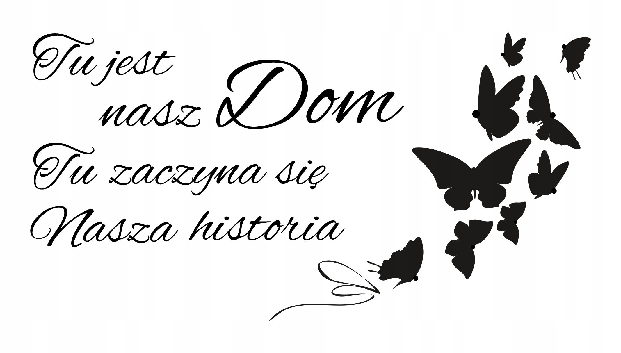 Naklejki ścienne na ściany cytaty DOM rodzina 100x50cm