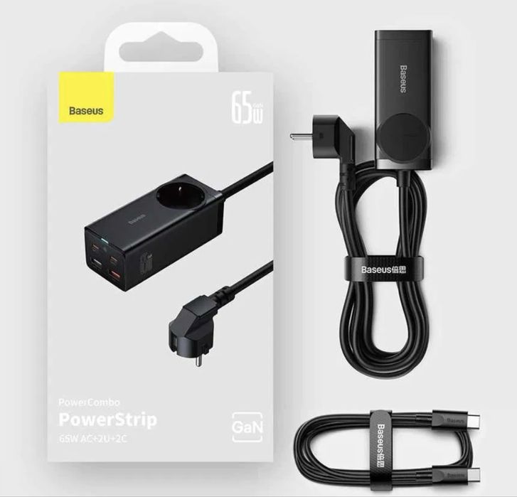Мережевий зарядний пристрій Baseus GaN3 Pro Desktop PowerStrip 65W